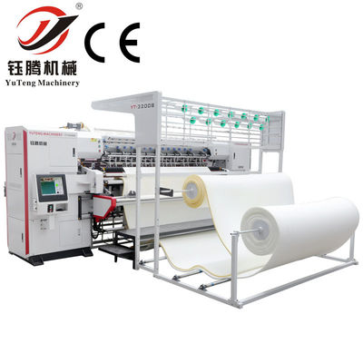 高速2450mm 幅100-1200r/min マルチニードルクイルトリングマシン 80MM マックスシューティング厚さでマットレス製造