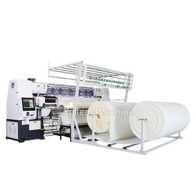 自動コンピュータキルティングマシン、キルティング幅2450mm、速度100-1000 RPM、最大厚さ8cm